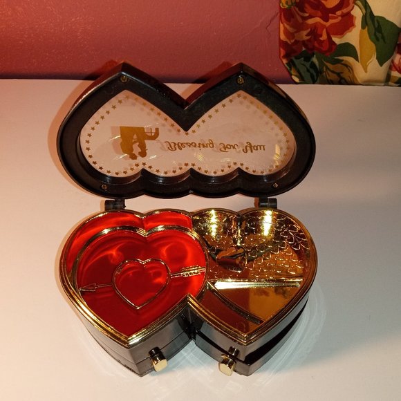 VALENTINES DAY MINI HEART SHAPED 4 1/2" INCH JEWELRY RING BOX DECOR - Picture 3 of 9